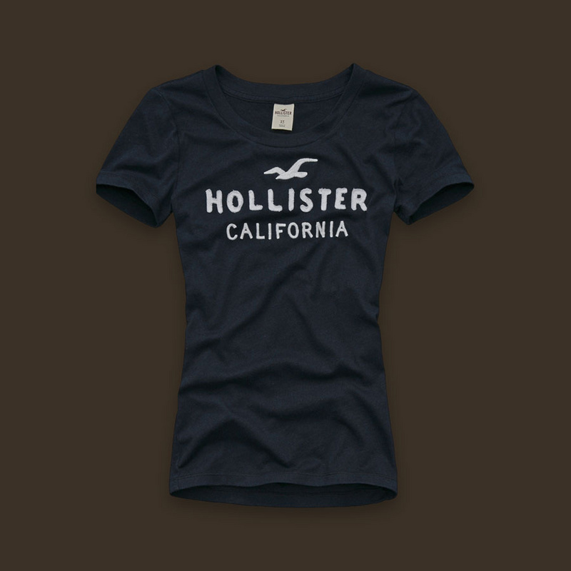 Hollister Mujeres De Cuello Redondo Corto Remera HCO4810
